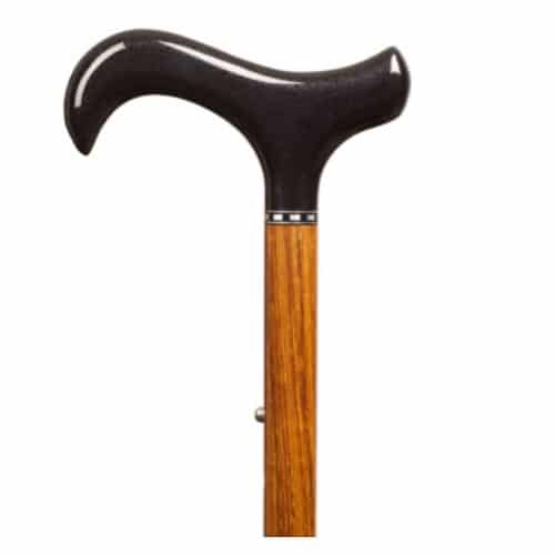 Kävelykeppi hiilikuitu klassinen Teak - Image 2