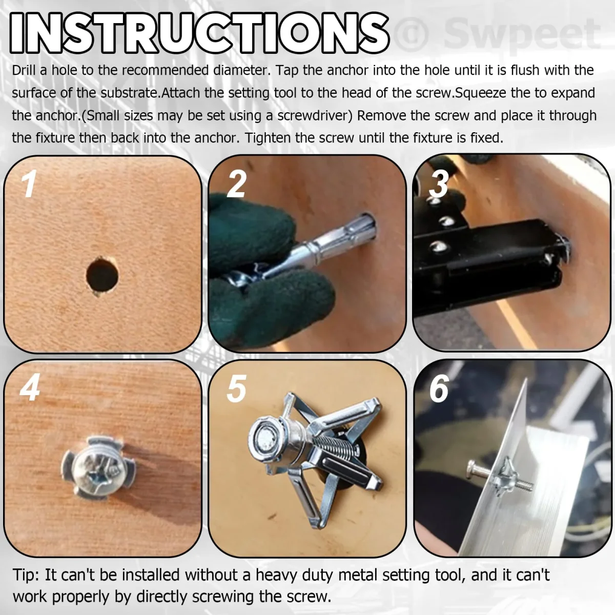 ❄️ PIKATARJOUS: 50 % ALENNUS! 🔩 Metalliset kiinnitystapit kipsilevyseinille – hiiliteräs – tukevat laajenevat kiinnikkeet hyllyille ja seinäkiinnikkeille 🛠️ - Image 5