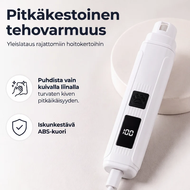 Sähkökäyttöinen lemmikkien kynsien hiomakone, jossa on LED-virran näyttö - Image 7