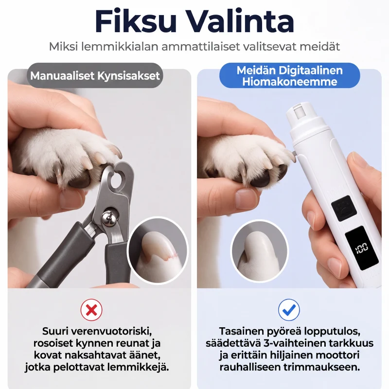 Sähkökäyttöinen lemmikkien kynsien hiomakone, jossa on LED-virran näyttö - Image 9